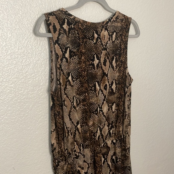 SUNDAY IN BROOKLYN Snake Knit Tank Dress | Brown | Large - Picture 10 of 12
